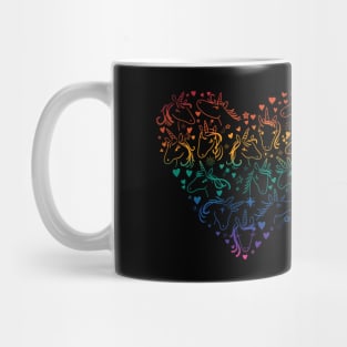 Unicorn Rainbow Heart Pride Mug